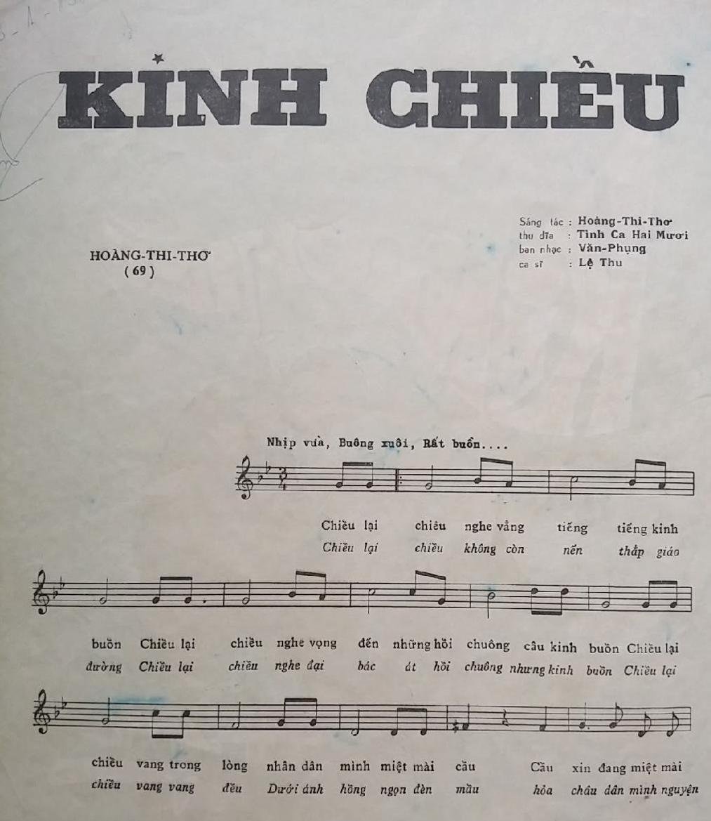 Sheet nhạc Kinh Chiều